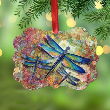 Dragonfly Art Love Sky - Horizontal Ornament - Owl Ohh - Owl Ohh
