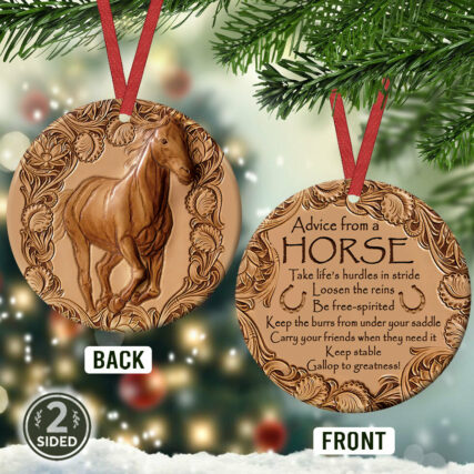 Horse Advice Be Free - Circle Ornament - Owl Ohh - Owl Ohh