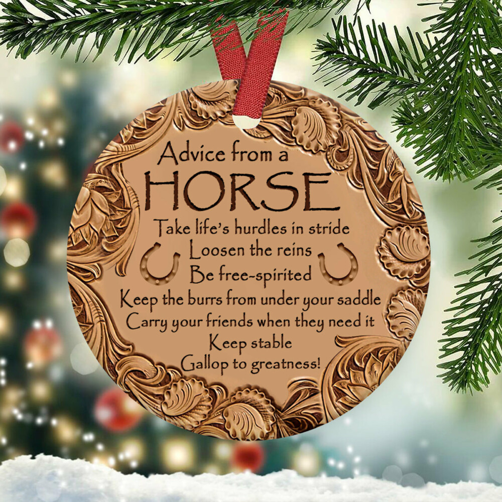 Horse Advice Be Free - Circle Ornament - Owl Ohh - Owl Ohh