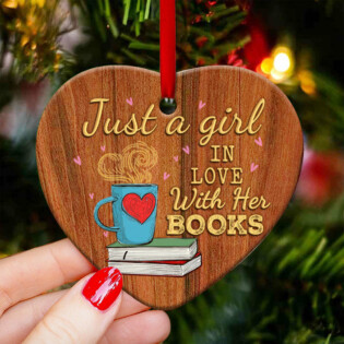 Book Heart Book Shelf Girls Love Books - Heart Ornament - Owl Ohh - Owl Ohh