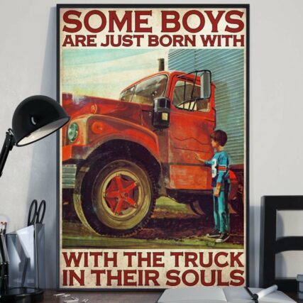 Truck Some Boys Become Trucker - Vertical Poster - Owl Ohh - Owl Ohh