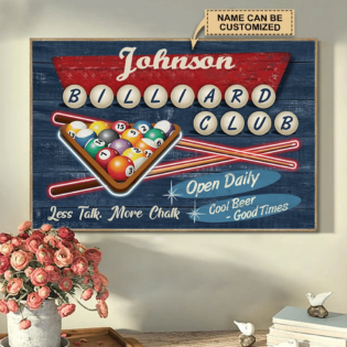 Billiard Club Good Times Personalized - Horizontal Poster - Owl Ohh - Owl Ohh