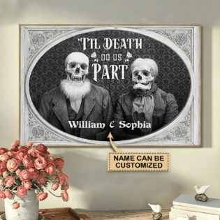 Skull Skeleton Do Us Part Personalized - Horizontal Poster - Owl Ohh - Owl Ohh