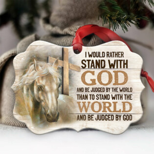 Horse Faith Stand With God - Horizontal Ornament - Owl Ohh - Owl Ohh