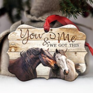 Horse Couple You And Me - Horizontal Ornament - Owl Ohh - Owl Ohh