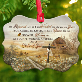 Jesus Faith Butterfly God In Farm I Am A Child Of God - Horizontal Ornament - Owl Ohh - Owl Ohh