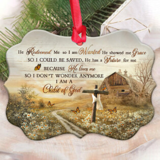 Jesus Faith Butterfly God In Farm I Am A Child Of God - Horizontal Ornament - Owl Ohh - Owl Ohh