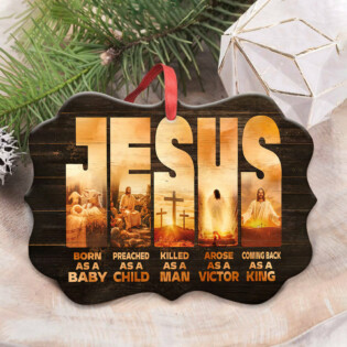 Jesus Coming Back As A King - Horizontal Ornament - Owl Ohh - Owl Ohh