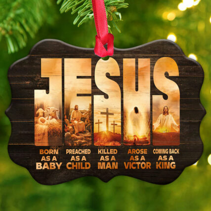 Jesus Coming Back As A King - Horizontal Ornament - Owl Ohh - Owl Ohh
