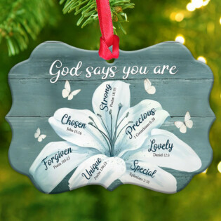 God Says You Are Faith Lily Flower - Horizontal Ornament - Owl Ohh