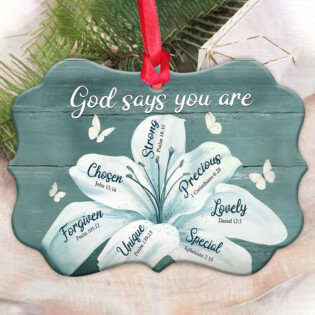 God Says You Are Faith Lily Flower - Horizontal Ornament - Owl Ohh