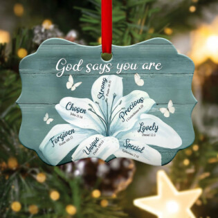 God Says You Are Faith Lily Flower - Horizontal Ornament - Owl Ohh