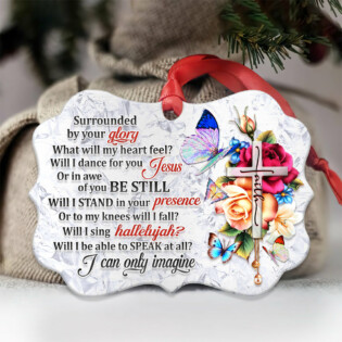 Jesus Faith Metal Style Butterfly Only Imagine Roses - Horizontal Ornament - Owl Ohh - Owl Ohh