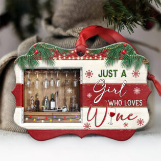 Wine Christmas Theme Who Love Wine - Horizontal Ornament - Owl Ohh - Owl Ohh