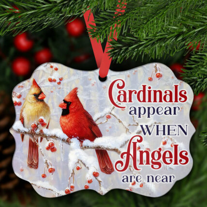 Cardinal Angels Are Near Memorial - Horizontal Ornament - Owl Ohh - Owl Ohh