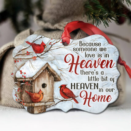 Cardinal In Our Home - Horizontal Ornament - Owl Ohh - Owl Ohh