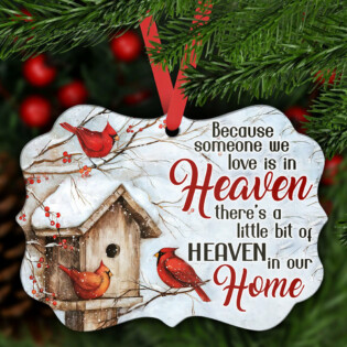Cardinal We Love Is In Heaven - Horizontal Ornament - Owl Ohh - Owl Ohh