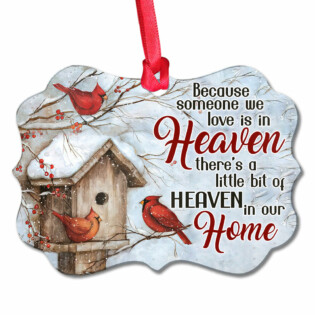 Cardinal We Love Is In Heaven - Horizontal Ornament - Owl Ohh - Owl Ohh