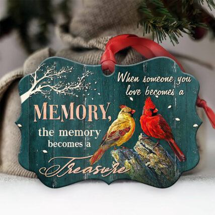 Cardinal Become A Treasure - Horizontal Ornament - Owl Ohh - Owl Ohh