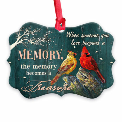 Cardinal Become A Treasure - Horizontal Ornament - Owl Ohh - Owl Ohh