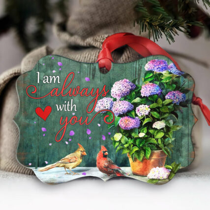 Cardinal I Am Always With You - Horizontal Ornament - Owl Ohh - Owl Ohh