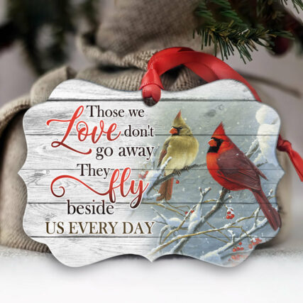 Cardinal Bird Memorial Cardinal Fly Beside Us - Horizontal Ornament - Owl Ohh - Owl Ohh
