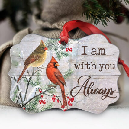 Cardinal Memorial Cardinal Always With You - Horizontal Ornament - Owl Ohh - Owl Ohh