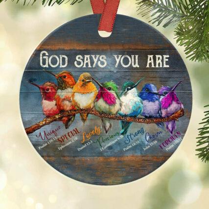 Hummingbird Faith Faith Bigger Than Fear - Circle Ornament - Owl Ohh - Owl Ohh