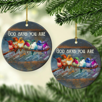 Hummingbird Faith Faith Bigger Than Fear - Circle Ornament - Owl Ohh - Owl Ohh