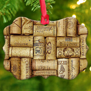 Wine Corks Skid For Wine Lovers - Horizontal Ornament - Owl Ohh - Owl Ohh