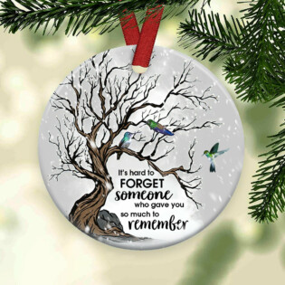 Hummingbird Memorial Hard To Forget - Circle Ornament - Owl Ohh - Owl Ohh