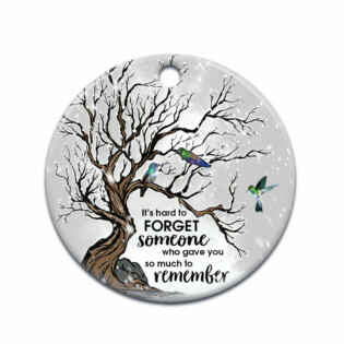 Hummingbird Memorial Hard To Forget - Circle Ornament - Owl Ohh - Owl Ohh