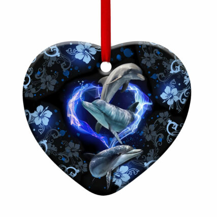 Dolphin Have The Lover - Heart Ornament - Owl Ohh - Owl Ohh