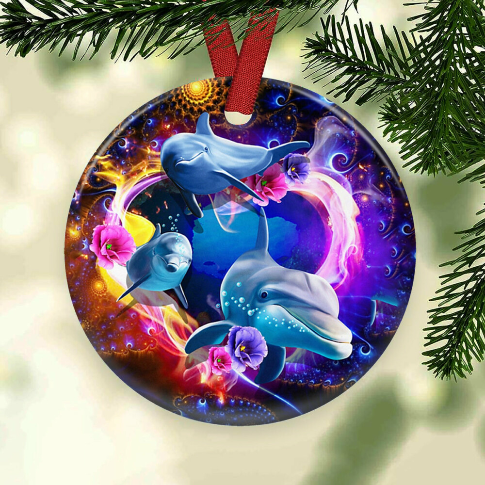 Dolphin Beautiful Magical Amazing Style - Circle Ornament - Owl Ohh - Owl Ohh