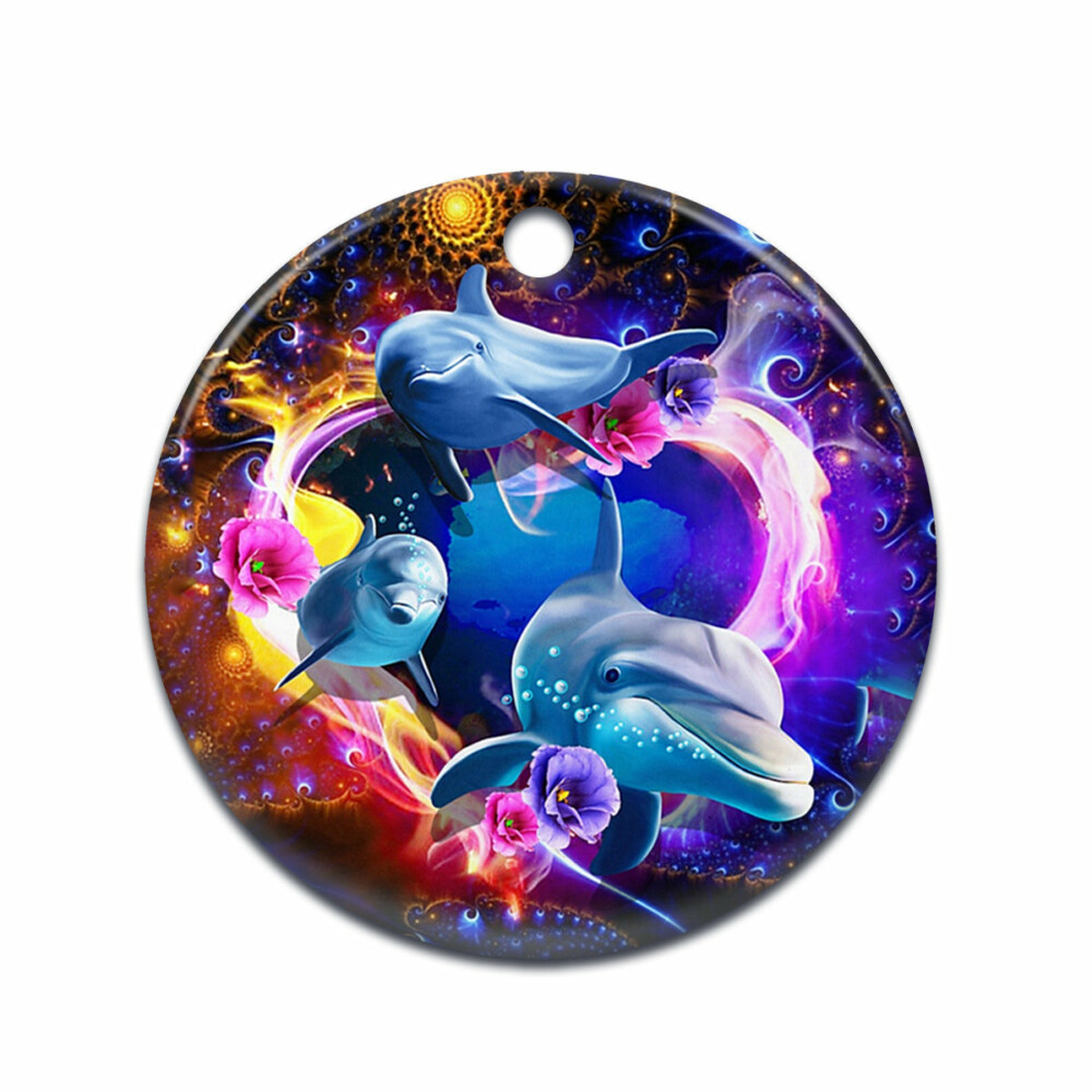 Dolphin Beautiful Magical Amazing Style - Circle Ornament - Owl Ohh - Owl Ohh