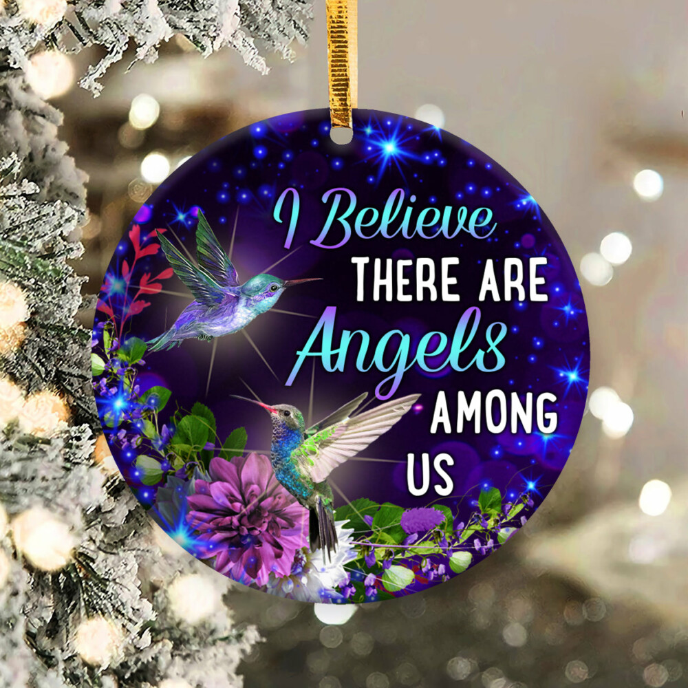 Hummingbird Memorial Angels Among Us - Circle Ornament - Owl Ohh - Owl Ohh