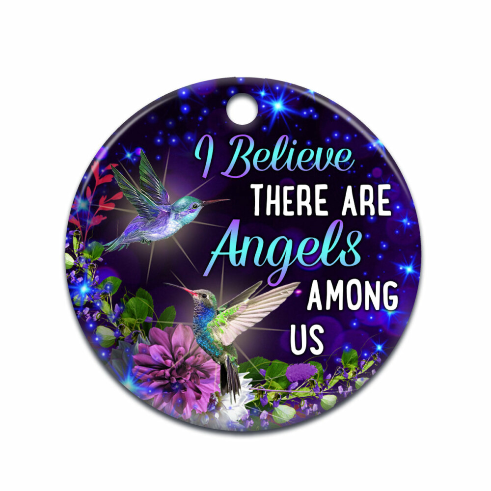 Hummingbird Memorial Angels Among Us - Circle Ornament - Owl Ohh - Owl Ohh