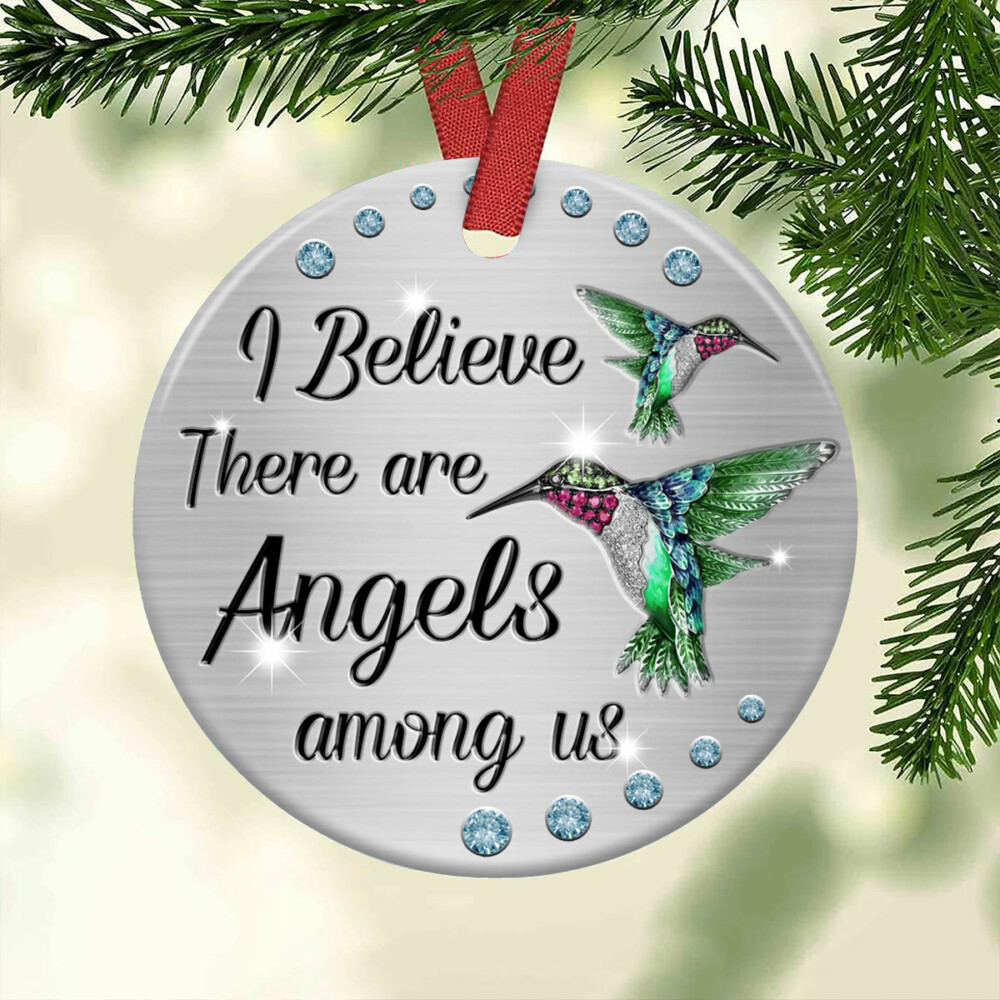 Hummingbird Memorial Angels Among Us Jewelry Style - Circle Ornament - Owl Ohh - Owl Ohh