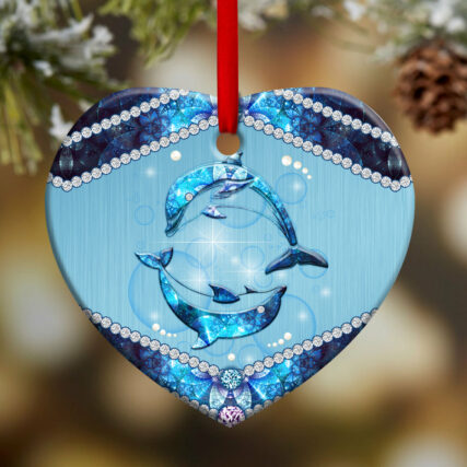 Dolphin Lover Jewelry Style - Heart Ornament - Owl Ohh - Owl Ohh