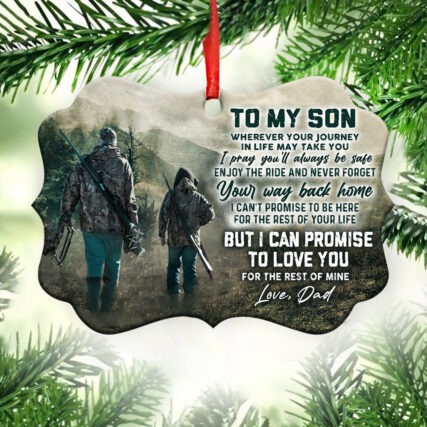 Hunting Dad For His Son - Horizontal Ornament - Owl Ohh - Owl Ohh