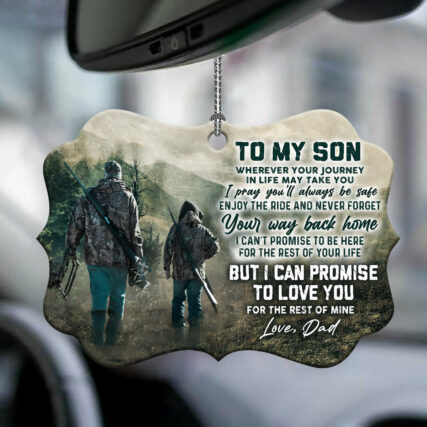 Hunting Dad For His Son - Horizontal Ornament - Owl Ohh - Owl Ohh