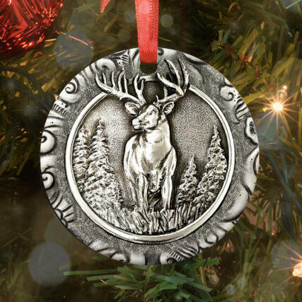Hunting Metal Style Deer Hunting - Circle Ornament - Owl Ohh - Owl Ohh