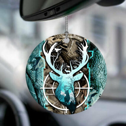 Hunting Blue Deer Hunting - Circle Ornament - Owl Ohh - Owl Ohh