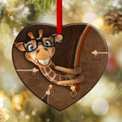Giraffe Cute Classic Style - Heart Ornament - Owl Ohh - Owl Ohh
