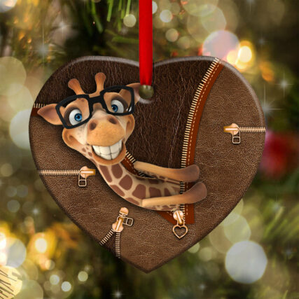 Giraffe Cute Classic Style - Heart Ornament - Owl Ohh - Owl Ohh