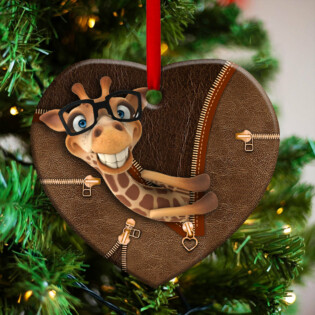 Giraffe Cute Classic Style - Heart Ornament - Owl Ohh - Owl Ohh