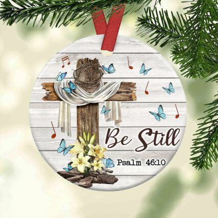 Jesus Faith Butterfly Style - Circle Ornament - Owl Ohh - Owl Ohh