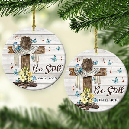 Jesus Faith Butterfly Style - Circle Ornament - Owl Ohh - Owl Ohh