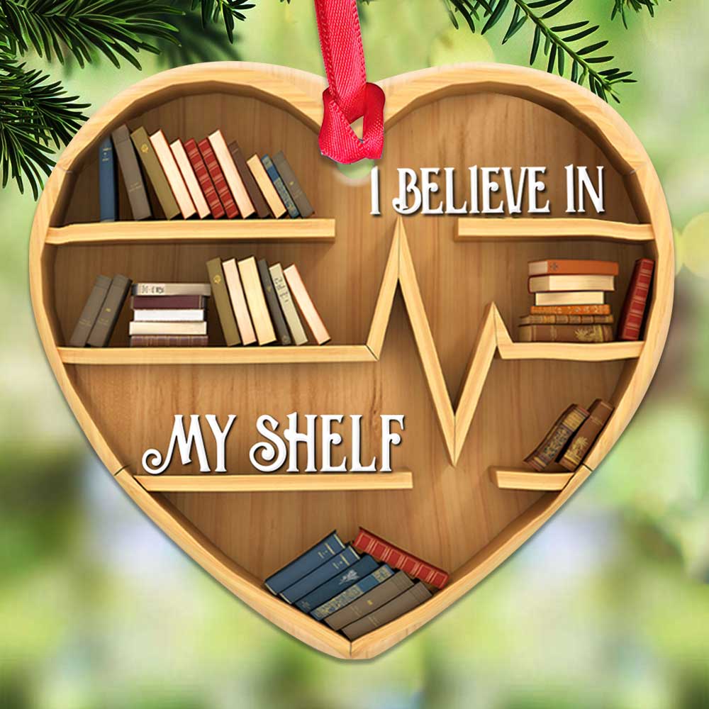 Book I Believe In My Shelf - Heart Ornament - Owl Ohh - Owl Ohh