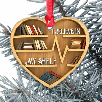 Book I Believe In My Shelf - Heart Ornament - Owl Ohh - Owl Ohh